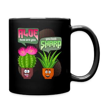 Aloe vera, cactus cactus, funny saying, pun - Full Colour Mug - black - Right
