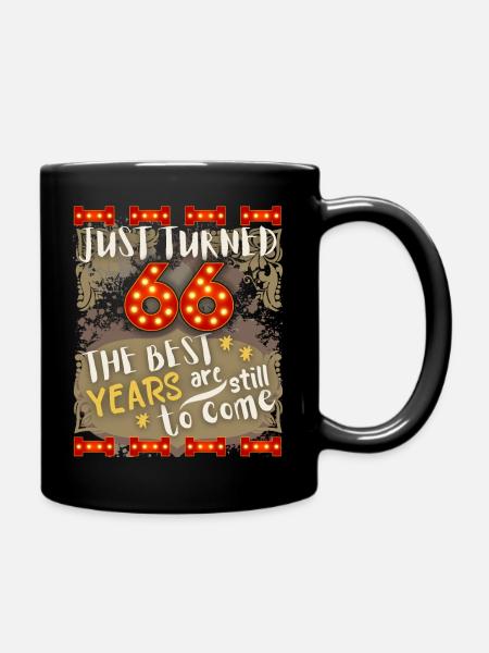 66 ° compleanno 66 anni design vintage, dicendo - Tazza monocolore - nero