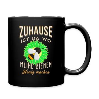 Zuhause ist wo meine Bienen.... T-Shirt für Imker - Tasse einfarbig - Schwarz - Rechts