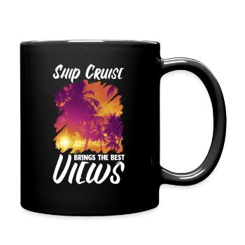 Cruising Vacation - Cruise Ship - Tasse einfarbig - Schwarz - Rechts