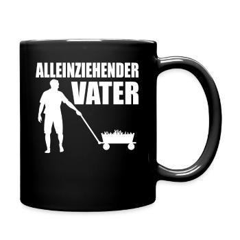 Alleinziehender Vater Vatertag Vatertagsgeschenk - Tasse einfarbig - Schwarz - Rechts