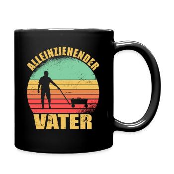 Alleinziehender Vater Vatertag Vatertagsgeschenk - Tasse einfarbig - Schwarz - Rechts
