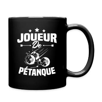 Joueur De Pétanque, Humour Cadeau Pétanque - Mug uni - noir - Droite