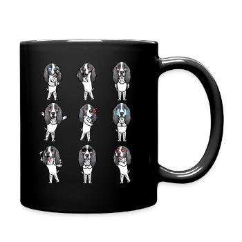 Deutsch Springer Spaniel Chien Emoticon Chiens - Mug uni - noir - Droite