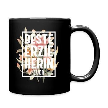Erzieherin Pädagogin Beruf Geschenk Ausbildung - Tasse einfarbig - Schwarz - Rechts