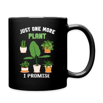Just One More Plant I Promise Plantaholic Therapy - Full Colour Mug - black - Right