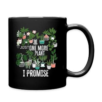 Just One More Plant I Promise Plantaholic Therapy - Full Colour Mug - black - Right
