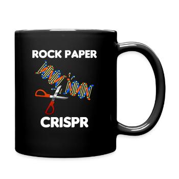 Rock Paper Crispr Gentechniker Biologie - Tasse einfarbig - Schwarz - Rechts