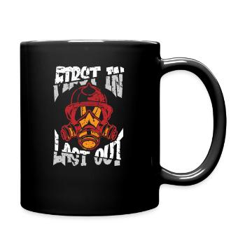 Fire Brigade Present Firefighter Papa Emergency Siren - Full Colour Mug - black - Right