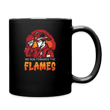 Fire Brigade Present Firefighter Papa Emergency Siren - Full Colour Mug - black - Right