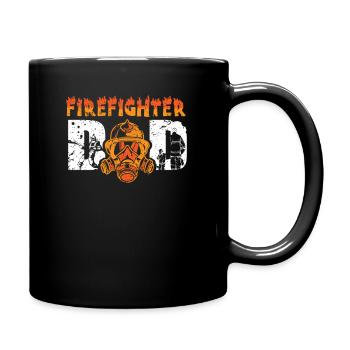 Fire Brigade Present Firefighter Papa Emergency Siren - Full Colour Mug - black - Right