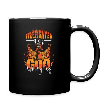 Fire Brigade Present Firefighter Papa Emergency Siren - Full Colour Mug - black - Right