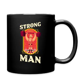 Circus Strong Man - Full Colour Mug - black - Right