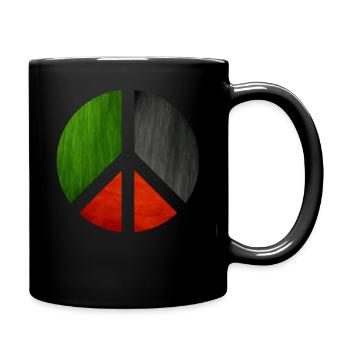 Palestine Peace Sign Palestinian Flag - Full Colour Mug - black - Right