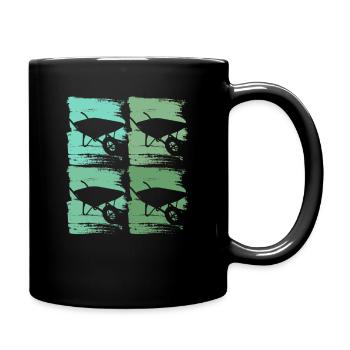 Schubkarre Gärtner - Tasse einfarbig - Schwarz - Rechts