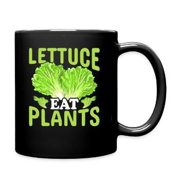 Laitue Manger Plantes Salade Nourriture Végétarien Végétalien - Mug uni - noir - Droite