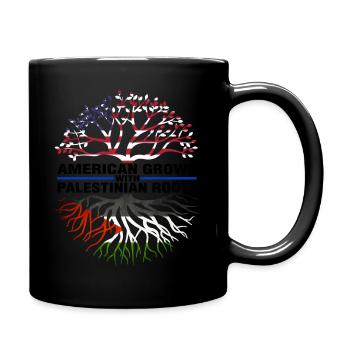American Grown With Palestinian Roots - Full Colour Mug - black - Right