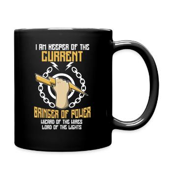 Funny Electrician Electrical Engineer Lineman Gift - Full Colour Mug - black - Right
