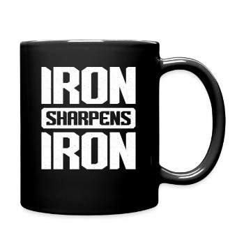 Iron Sharpens Iron Christian Workout Iron - Tasse einfarbig - Schwarz - Rechts