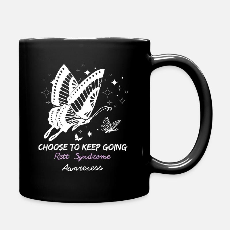 Rett-Syndrom RTT Awareness Warrior Unterstützung - Tasse einfarbig - Schwarz
