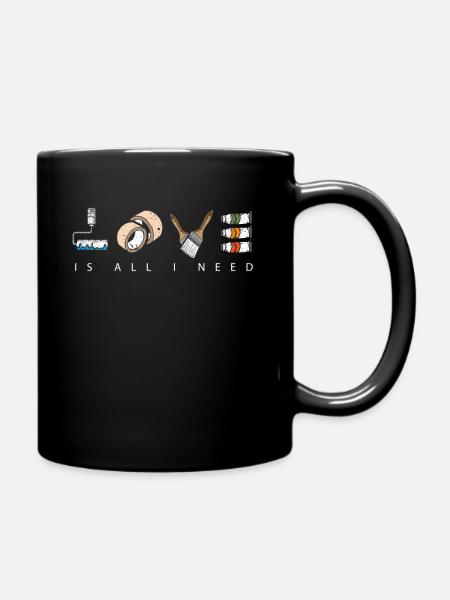 Maler Lackierer Präsent Anstreicher Malerei Pinsel - Tasse einfarbig - Schwarz