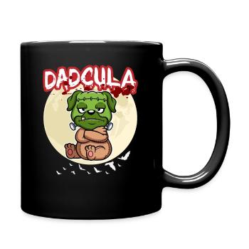 Dadcula Dracula Vampire Dad Funny Halloween Party - Tasse einfarbig - Schwarz - Rechts