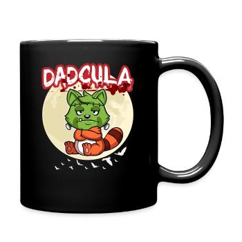 Dadcula Dracula Vampire Dad Funny Halloween Party - Tasse einfarbig - Schwarz - Rechts