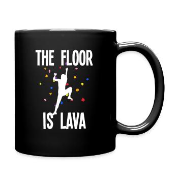 Le sol est de l’escalade de bloc de lave - Mug uni - noir - Droite