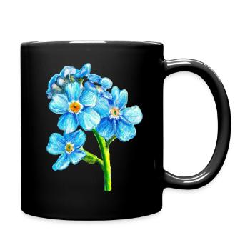Forget-me-nots - fleur d’animal de compagnie - Mug uni - noir - Droite