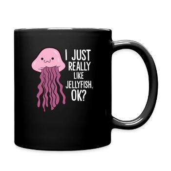 J’aime beaucoup les méduses, d’accord? Drôle - Mug uni - noir - Droite