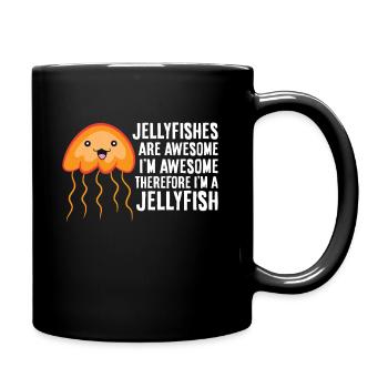 Quallen sind fantastisch Ich bin fantastisch Ich - Tasse einfarbig - Schwarz - Rechts