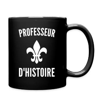 Professeur d'Histoire Fleur de Lys - Mug uni - noir - Droite