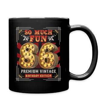 86th birthday 86 years Vintage-Retro Fun-Birthday - Full Colour Mug - black - Right