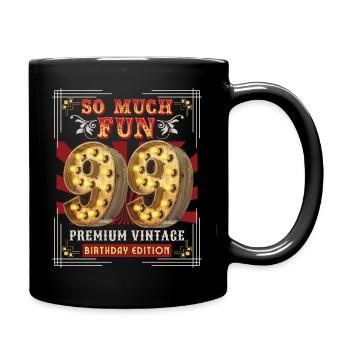 99th Birthday 99 Years Vintage-Retro Fun-Birthday - Full Colour Mug - black - Right