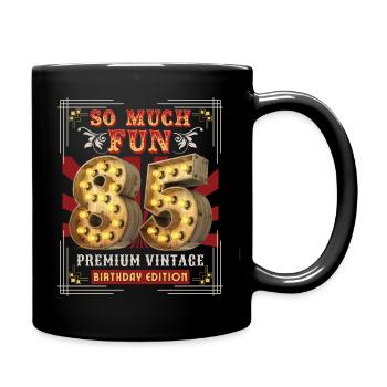 85th birthday 85 years Vintage-Retro Fun-Birthday - Full Colour Mug - black - Right