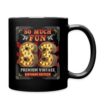 83rd birthday 83 years Vintage-Retro Fun-Birthday - Full Colour Mug - black - Right