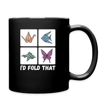 Je plierais ça, drôle de pliage d’origami - Mug uni - noir - Droite