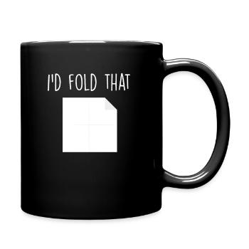 Je plierais ça - Pliage amusant en papier Origami - Mug uni - noir - Droite