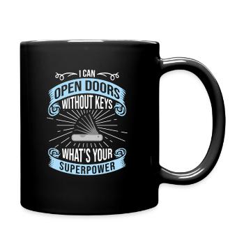 I can open doors without keys, locksmith - Full Colour Mug - black - Right