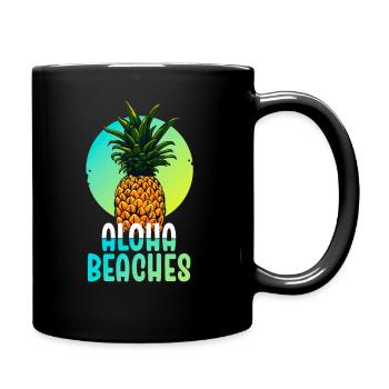 Aloha Beaches Tropical Hawaiian Summer Island - Tasse einfarbig - Schwarz - Rechts