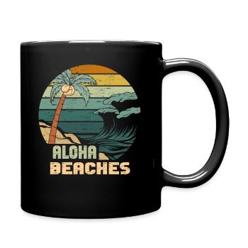 Aloha Beaches Tropical Hawaiian Summer Island - Tasse einfarbig - Schwarz - Rechts
