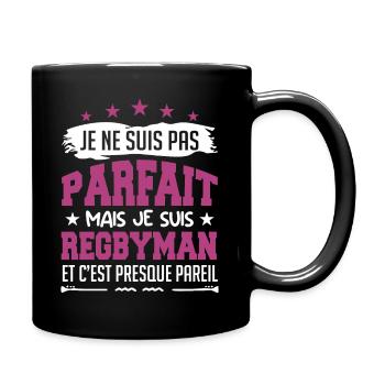 Je ne suis pas parfait mais je joue au rugby - Mug uni - noir - Droite
