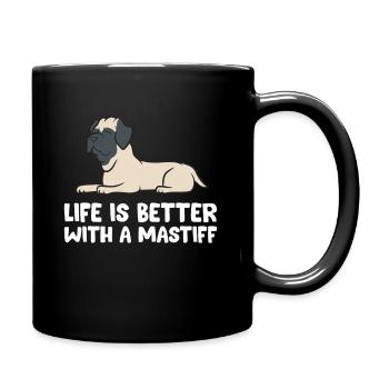Life Is Better With A Mastiff Italian Mastiff - Full Colour Mug - black - Right