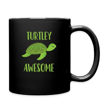 Turtley Awesome for Sea Turtle Lovers - Full Colour Mug - black - Right