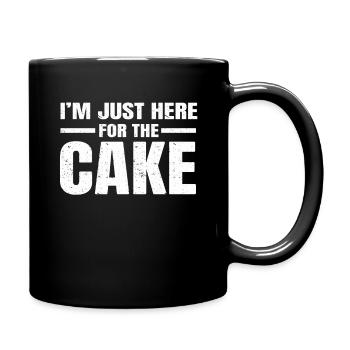 Im Just Here For The Cake - Full Colour Mug - black - Right