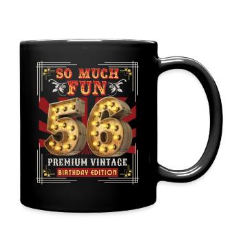 56th birthday 56 years Vintage-Retro Fun-Birthday - Full Colour Mug - black - Right