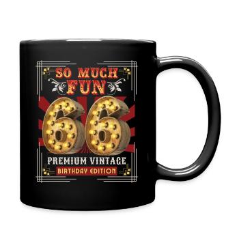 66th birthday 66 years Vintage-Retro Fun-Birthday - Full Colour Mug - black - Right