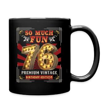 76ème anniversaire 76 ans Vintage-Rétro Fun-Anniversaire - Mug uni - noir - Droite