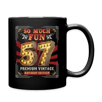 57th birthday 57 years Vintage-Retro Fun-Birthday - Full Colour Mug - black - Right