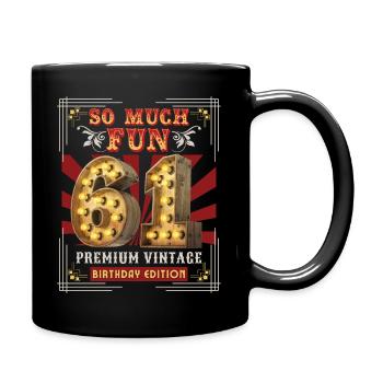 61ème anniversaire 61 ans Vintage-Rétro Fun-Anniversaire - Mug uni - noir - Droite